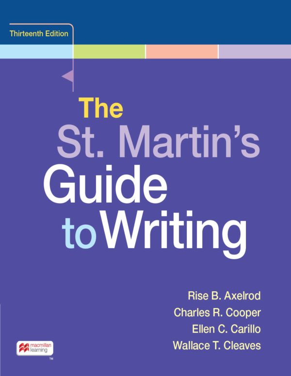 The St. Martin's Guide to Writing 13th 13E Edition